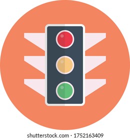 signal vector flat color icon 