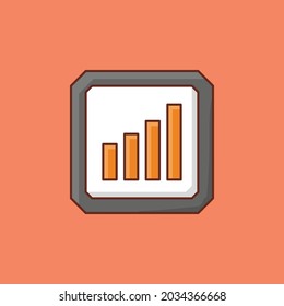 signal vector flat color icon