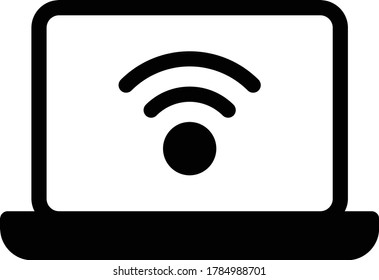 icono plano de glifo vector de señal 