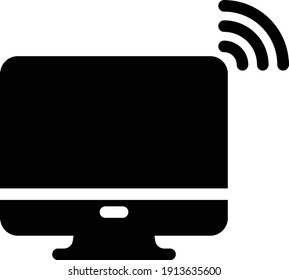 icono plano de glifo vector de señal