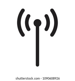 signal vector icon, frequency vector icon, antenna signal wave sign, wi fi, broadcast communication vector icon 