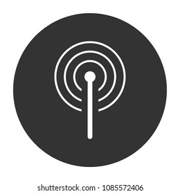 signal vector icon, frequency vector sign, radio antenna icon, wifi