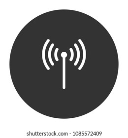 signal vector icon, frequency vector sign, radio antenna icon, wifi