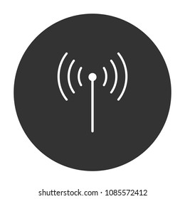 signal vector icon, frequency vector sign, radio antenna icon, wifi