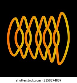 signal vector icon on black background
