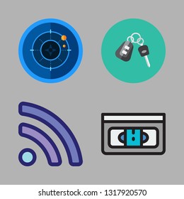 signal vector icon set