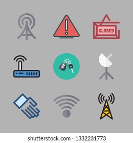 signal vector icon set