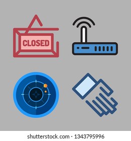 signal vector icon set