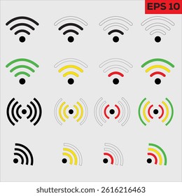 Signal vector icon. Wireless and Wifi icon.