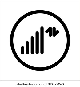 signal vector icons on white background