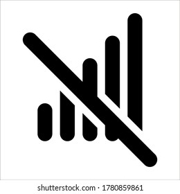 signal vector icons on white background