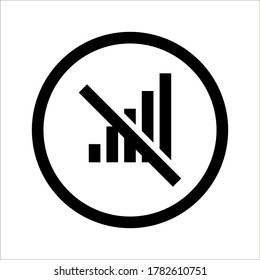 signal vector icons on white background