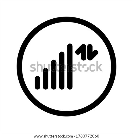 signal vector icons on white background