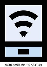 signal vector illustration isolated on a transparent background. storke vector icons for concept or web graphics.