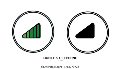 Signal vector illustration lineal color and filled design