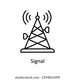 Signal  Vector   outline Icons. Simple stock illustration stock
