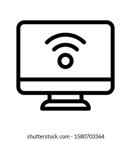 signal vector thin line icon 