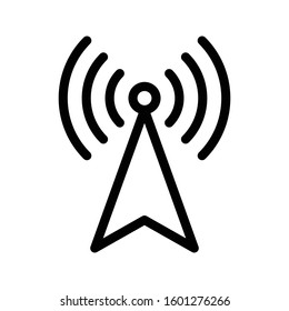 signal vector thin line icon 