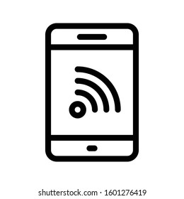 signal vector thin line icon 