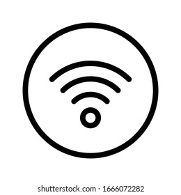 icono de línea delgada vector de señal 