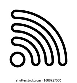signal vector thin line icon 