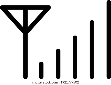 signal vector thin line icon