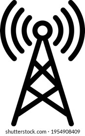 icono de línea delgada vector de señal