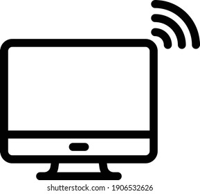 signal vector thinr line icon