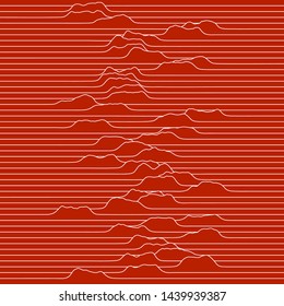 Signal or wave graphics. Abstract vector technology background. 