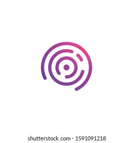 Signal waves logo template vector icon design