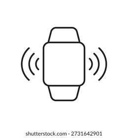 Signalwellen für Vibrationen auf einem digitalen Armbanduhrbildschirm