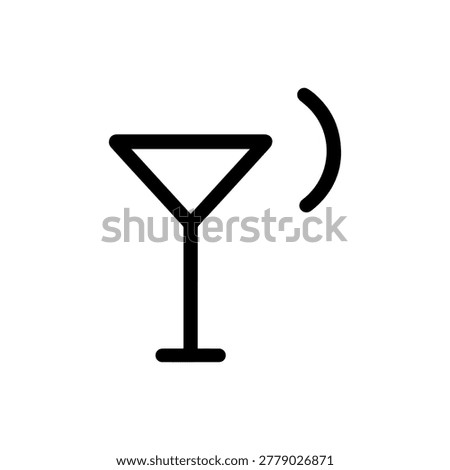 The signal is weak line icon
vector line icon isolated on white background