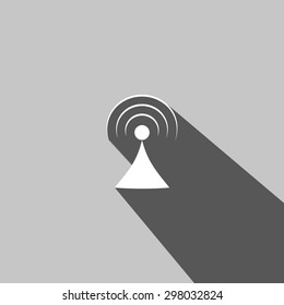 Signal  web icon on gray background