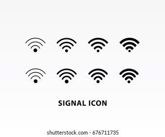 Signal wifi icon set vector illustration.