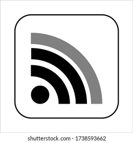 Signal wifi icon vector illustration. Wireless and Wi-Fi icon or sign for remote Internet access. Podcast vector icon.Vector illustration on white background. For cards, posters, stickers, design.