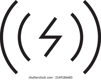 Signal and WIFI internet connection icon, electric current sign, electric power symbol