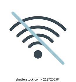 Signal Wifi Off icon vector image. Can also be used for Mobile UI UX and Animations. Suitable for mobile apps, web apps and print media.