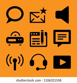 signal, window, black, retro, hotspot and station icon vector set. Flat vector design with filled icons. Designed for web and software interfaces