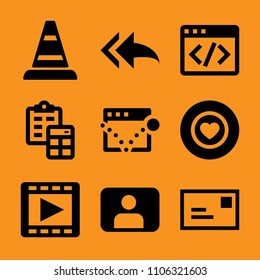 signal, write, find, all, technology and transportation icon vector set. Flat vector design with filled icons. Designed for web and software interfaces