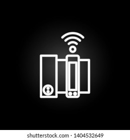 signaling device neon icon. Elements of intelligence set. Simple icon for websites, web design, mobile app, info graphics