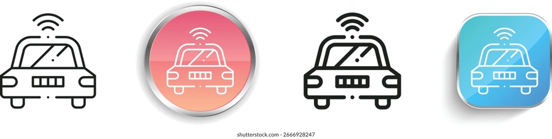 signaling icon. Thin Linear, Regular and Button Style Design Isolated On White Background
