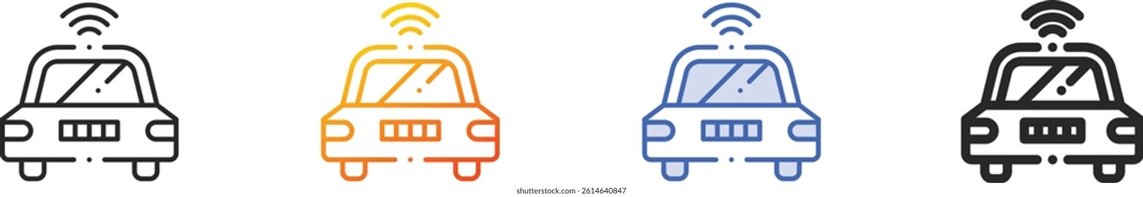 signaling icon.Thin Linear, Gradient, Blue Stroke and bold Style Design Isolated On White Background
