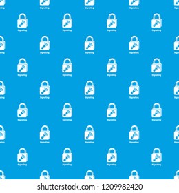 Signaling pattern vector seamless blue repeat for any use