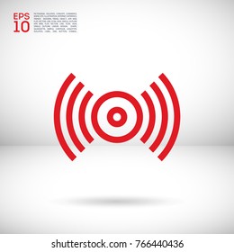 signaling sound line vector icon