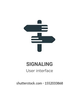 Signaling vector icon on white background. Flat vector signaling icon symbol sign from modern user interface collection for mobile concept and web apps design.