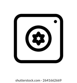 Signalling mirror. Editable stroke vector icon.