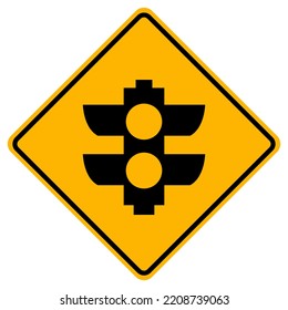 Signals Ahead Ramp Metering Symbol Sign, Vector Illustration, Isolated On White Background Label .EPS10 