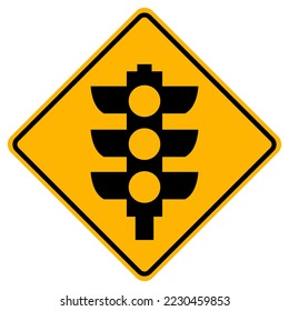 Signals Ahead Symbol Sign, Vector Illustration, Isolated On White Background Label .EPS10 