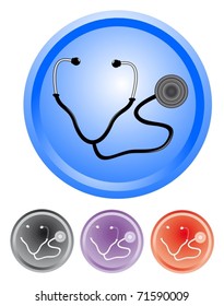 Signals of different colors with a stethoscope drawn