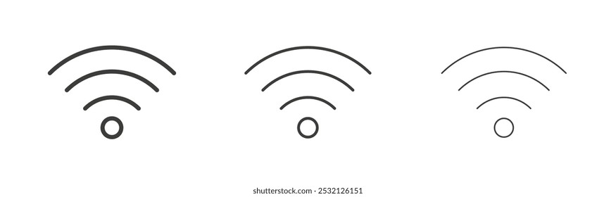 Signals icon in fill and three stroke sizes